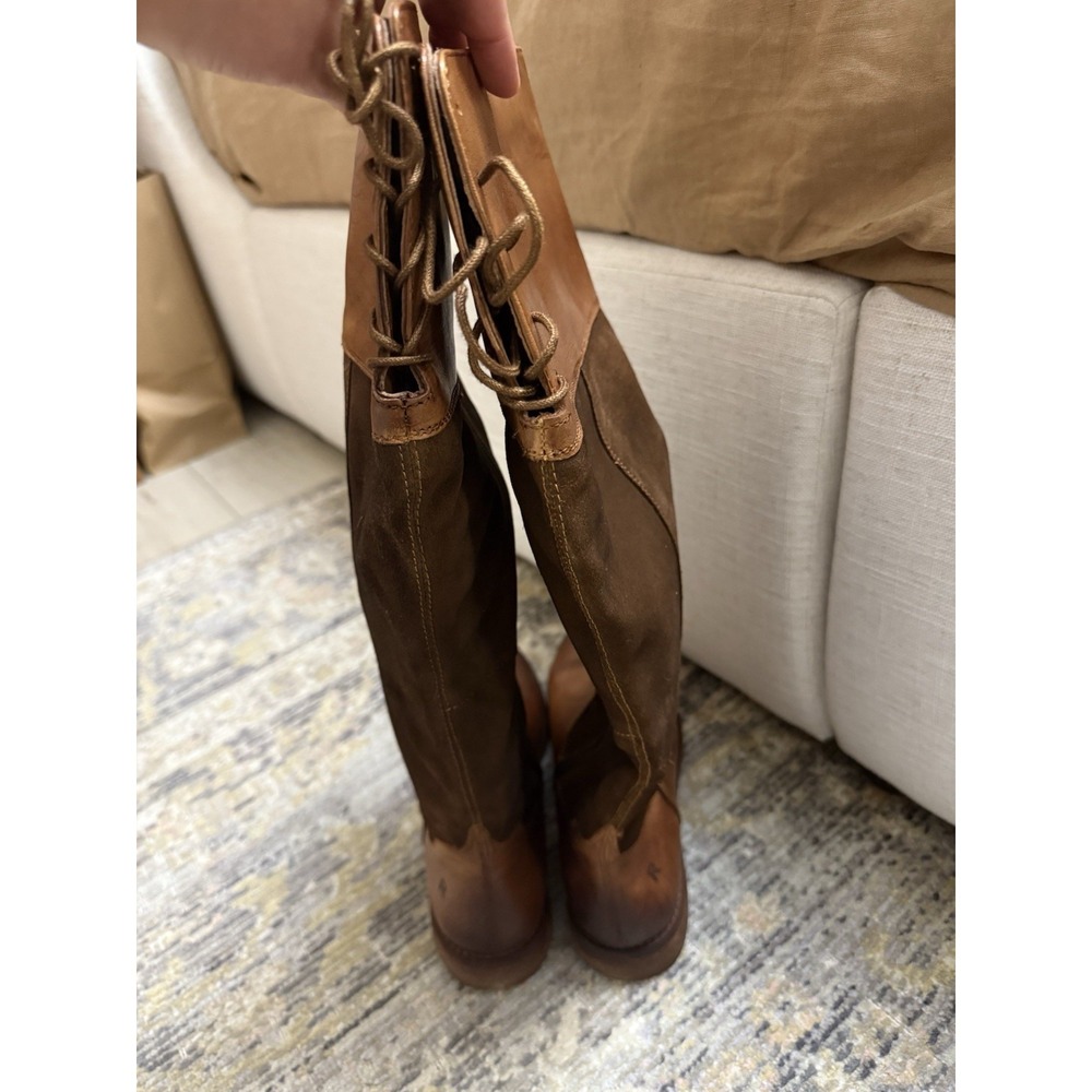NEW Roan by Bed Stu Natty tall Brown Leather Knee-High riding Boots - Picture 3 of 15